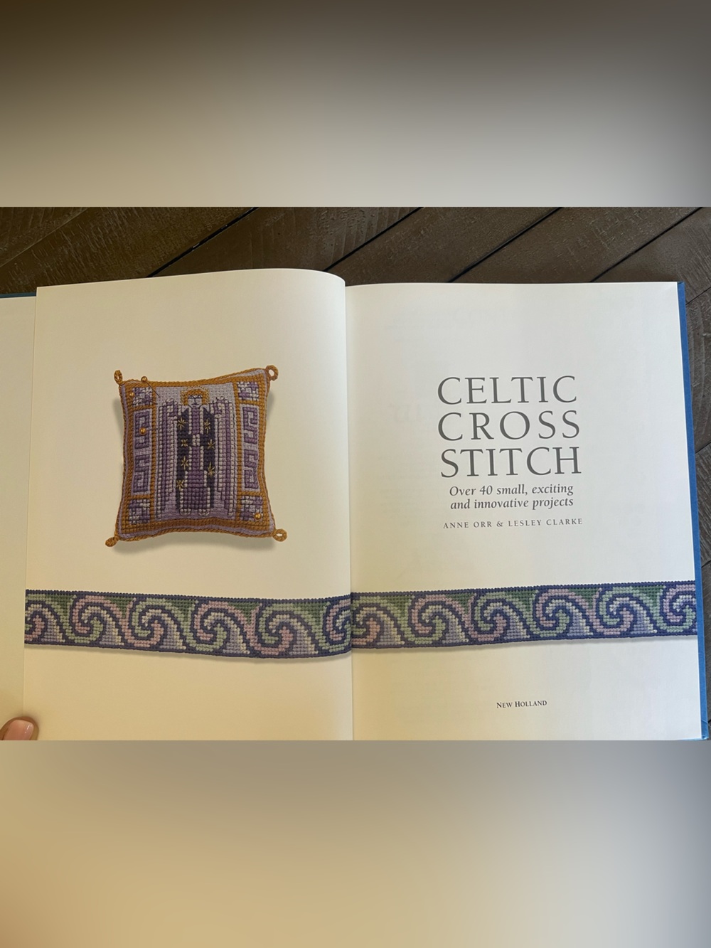 Celtic Cross Stitch Book - Purple and Gold no sleeve